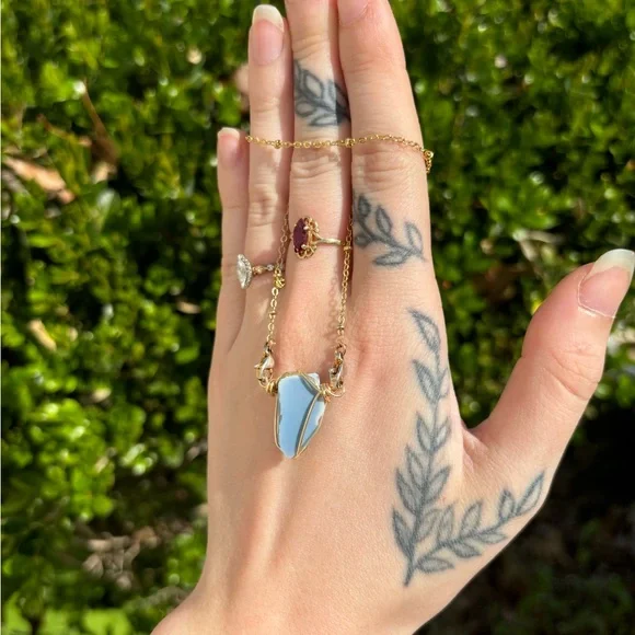 Blue opal interchangeable necklace - Picture 2 of 3